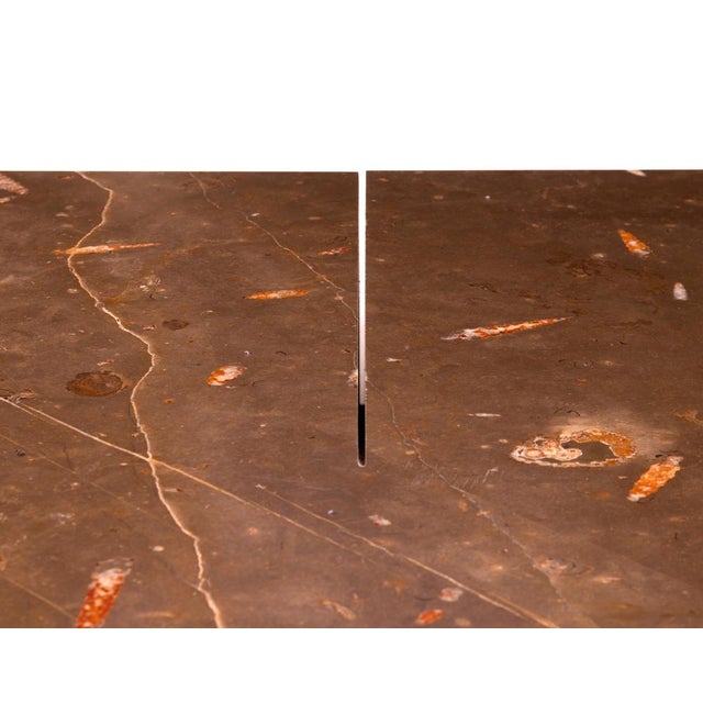 Contemporary Silvestrin Coffee Table in Jurassic Fossil Stone by Nerinea For Sale - Image 3 of 7