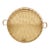 Monumental 1970s Etched Pineapple & Faux Bamboo Brass Round Tray by Turtle and Crane - Styled After Jacques Garcia For Sale