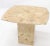 Mid-Century Modern Travertine Rounded Square Side Occasional Coffee Table Stand For Sale - Image 3 of 11