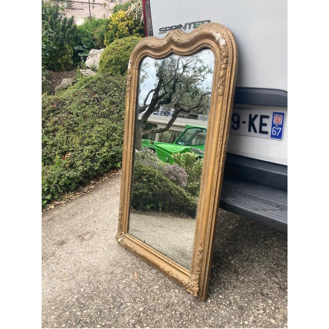 Mid-19th Century Restored French Louis Philippe Giltwood Mirror For Sale - Image 18 of 18