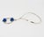 Metal Mid Century Space Age Collar Pendant Necklace Silvered Metal and Blue Resin For Sale - Image 7 of 8