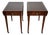1930s Pair of Weiman Regency Mahogany & Leather Top Pembroke Side / End Tables For Sale