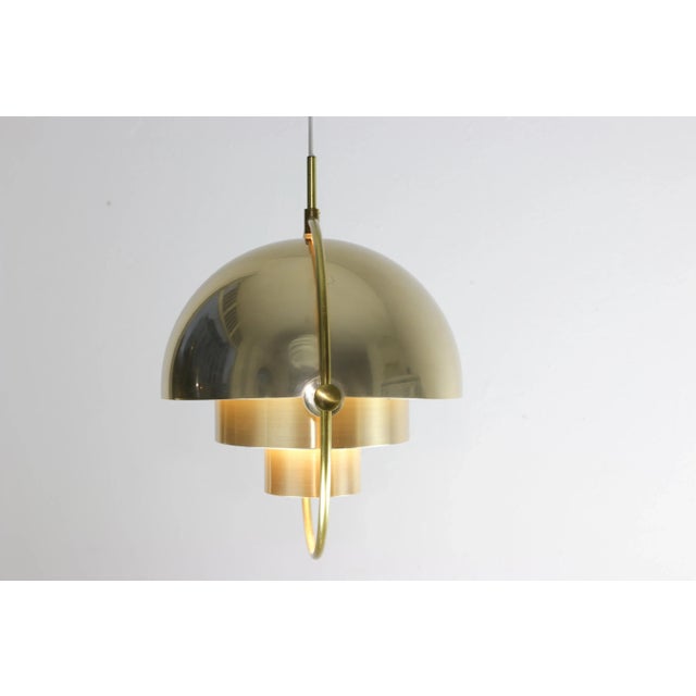 Metal Multi Lite Pendant by Louis Weisdorf for Lyfa, 1970s For Sale - Image 7 of 12
