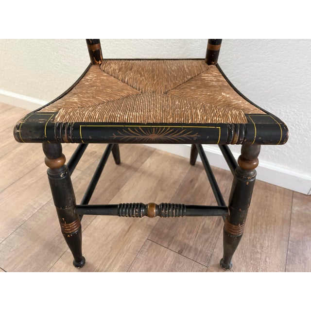 1940s Vintage Hitchcock Set of Two Americana Side Chairs, a Pair For Sale - Image 5 of 6