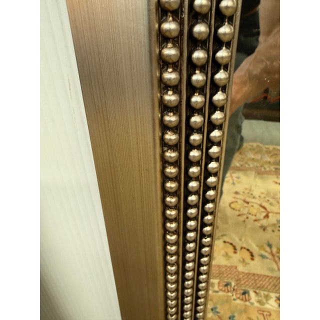Silver Uttermost Silver Triple Beaded Wall Mirror For Sale - Image 8 of 12