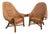 Ralph Lauren Style Bamboo & Rattan Wingback Chairs - A Pair For Sale