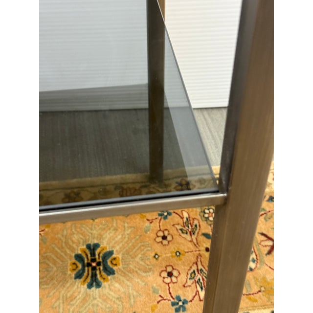 Brown Macassar Ebony/Smoked Glass Side Table For Sale - Image 8 of 12