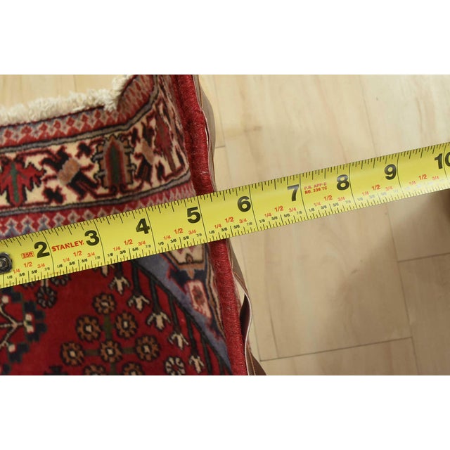 Maymeh Runner 4’3” X 12’6” Red Wool Vintage Tribal Hand-Knotted Oriental Rug For Sale - Image 13 of 15