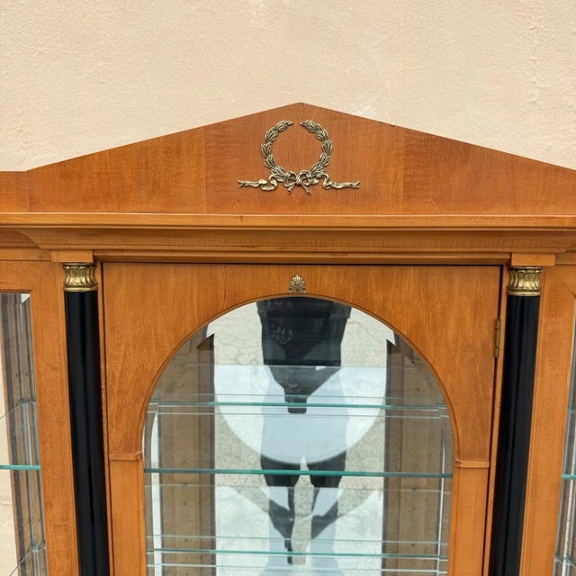 Neoclassical Thomasville Grand Classics Neoclassical Cherry Biedermeier Curio China Cabinet A For Sale - Image 3 of 18