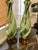 Mid 20th Century Vintage Italian Murano Green & White Spiral Art Glass Table Lamps – Restored & Rewired - Pair For Sale - Image 5 of 8