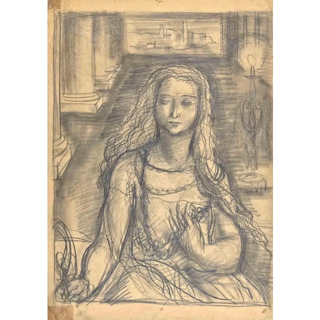 Woman is an pencil drawing on paper, realized by an Anonymous artist, in the early 20th century. Good conditions with...