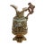 Antique Staffordshire Majolica Griffon Handle Ewer Reticulated Pitcher, England For Sale