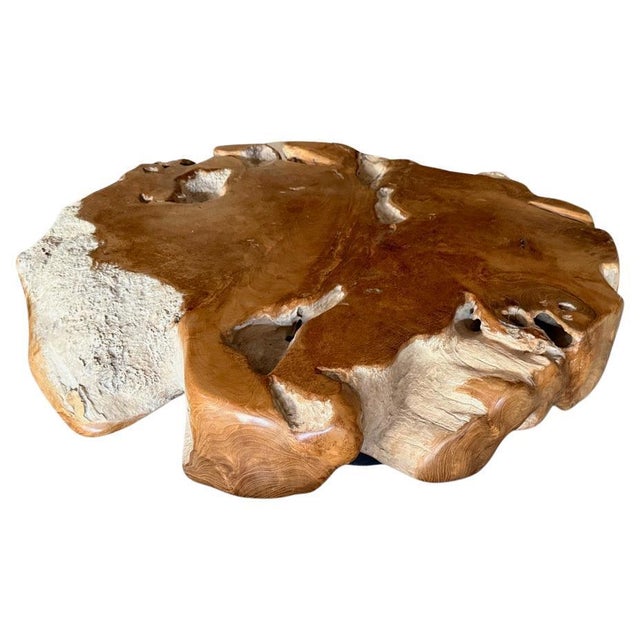 2010s Andrianna Shamaris Sculptural Century Old Teak Wood Coffee Table For Sale - Image 5 of 18