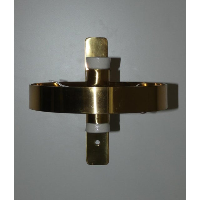 Double-Cap Wall Light in Amber Glass and Brass from Peill & Putzler, Germany, 1960s For Sale - Image 16 of 18