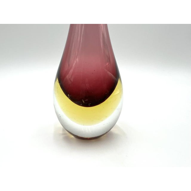 Murano Stem Submerged Vase by Flavio Poli for Seguso For Sale - Image 6 of 12