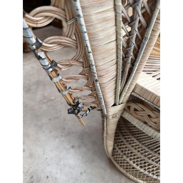 Emmanuelle Armchair in Wicker and Rattan For Sale - Image 9 of 14