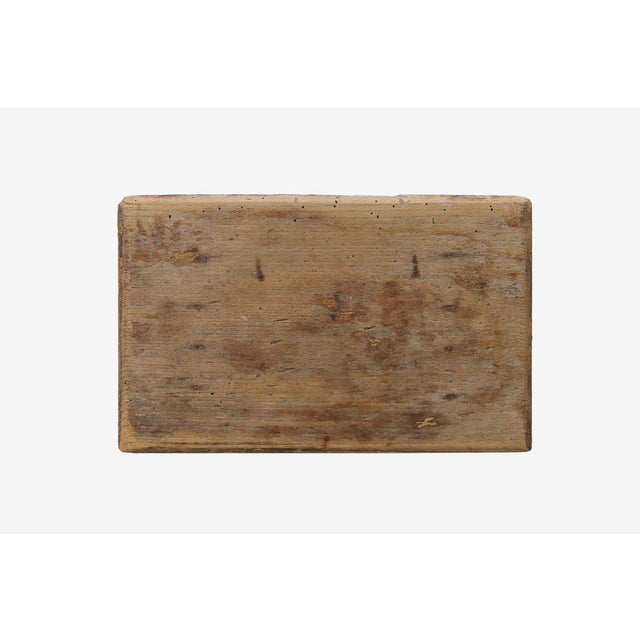 Pink Rustic Low Stool in Painted Wood, France, 1900 For Sale - Image 8 of 12