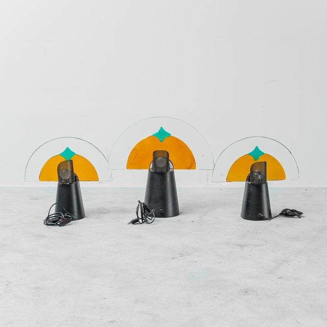 Murano Glass Lamps by Gambarro and Poggi, 1980s, Set of 3 For Sale - Image 6 of 11
