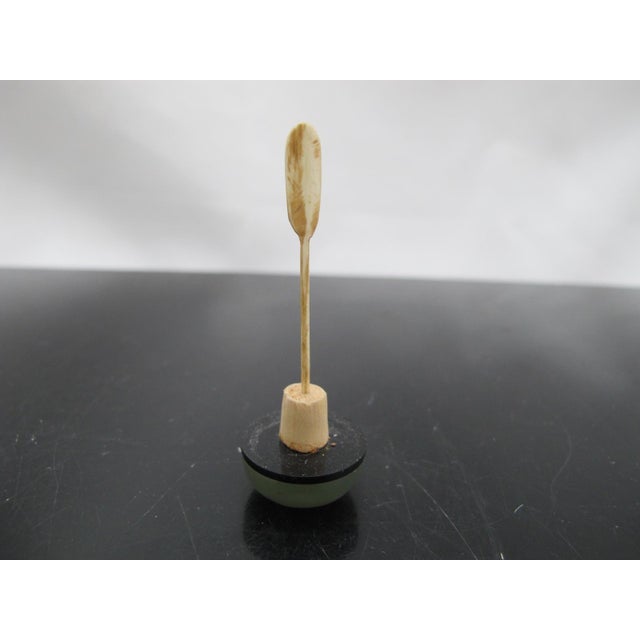 Yellow Chinese Imperial Yellow Peking Glass Snuff Bottle With Carved Longevity Symbol For Sale - Image 8 of 11