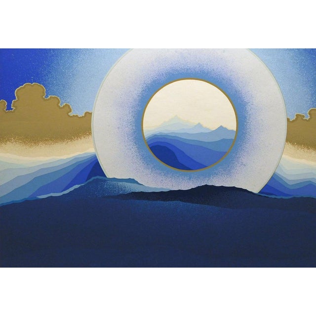 Abstract Richard Gilbert "Alpha and Omega" Hand Signed Serigraph Fine Art 1982 For Sale - Image 3 of 5