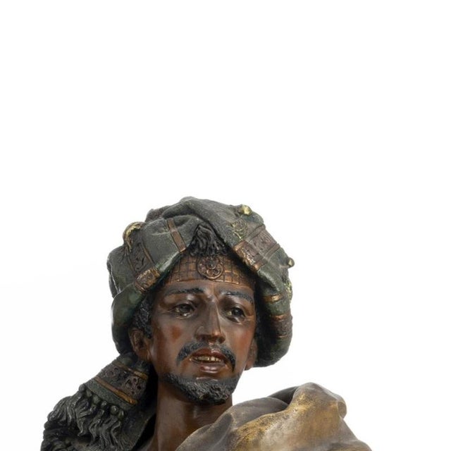 Austrian Busts of Arabs in Porcelain, 1900, Set of 2 For Sale - Image 4 of 6