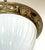Mid 20th Century Restored Traditional 18 In. White Glass Dome Brass Flush Mount Light For Sale - Image 4 of 8