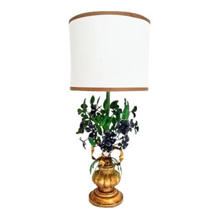 1960s Italian Topiary Lamp & Shade For Sale
