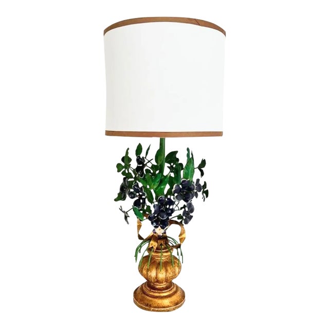 1960s Italian Topiary Lamp & Shade For Sale