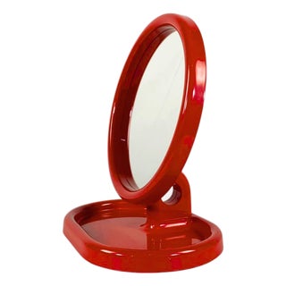 Vintage Space Age Sylvie Table Mirror from Gedy, 1970s For Sale