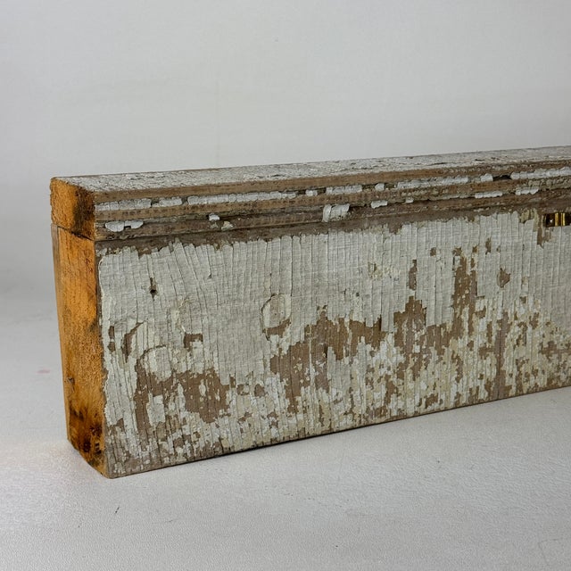 Vintage Architectural Salvage Fragment Wood Panel Painted Trim Element For Sale In New York - Image 6 of 7