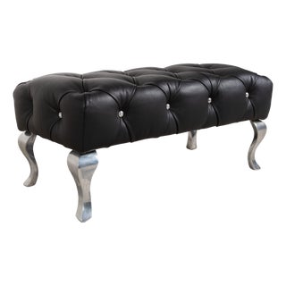 Marilyn Leather Stool in Black from Bretz For Sale