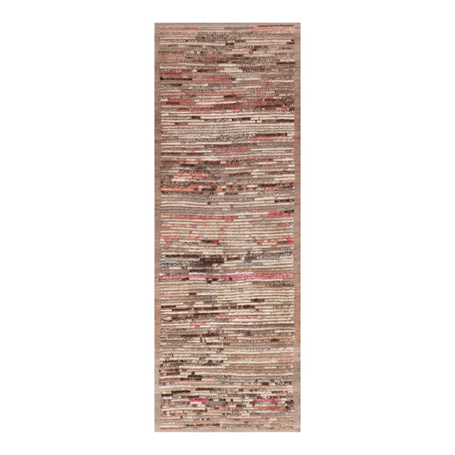Nazmiyal Collection Wool Modern Hall Runner Rug 3 ft 4 in x 9 ft 6 in For Sale