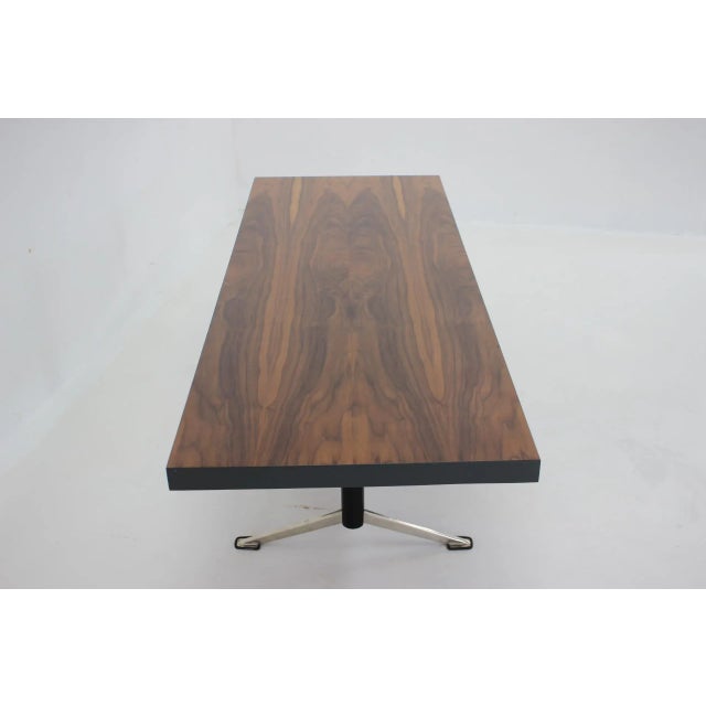 Brown Walnut Coffee Table, Former Czechoslovakia, 1970s For Sale - Image 8 of 13