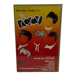 Circa 1980 Rock-A-Billy With The Rockats Concert Poster For Sale