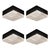 Mid 20th Century Modernist Original Flush-Mount Chandelier in Frosted Art Glass & Black Metal For Sale - Image 16 of 16