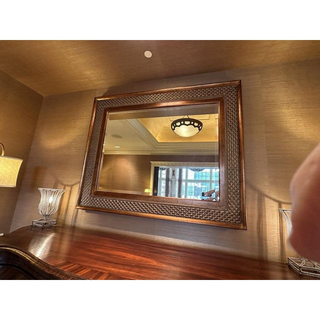 Contemporary Large Gold Ornate Mirror For Sale - Image 3 of 4