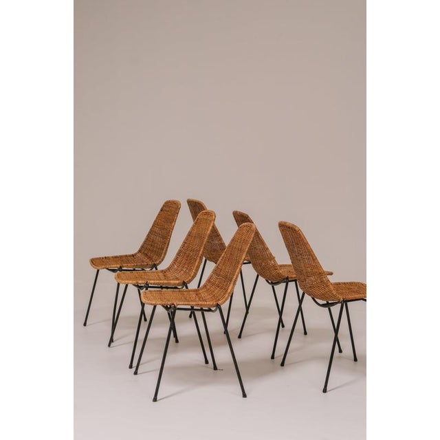 Basket Chairs by Gian Franco Legler, 1951, Set of 6 For Sale - Image 3 of 18