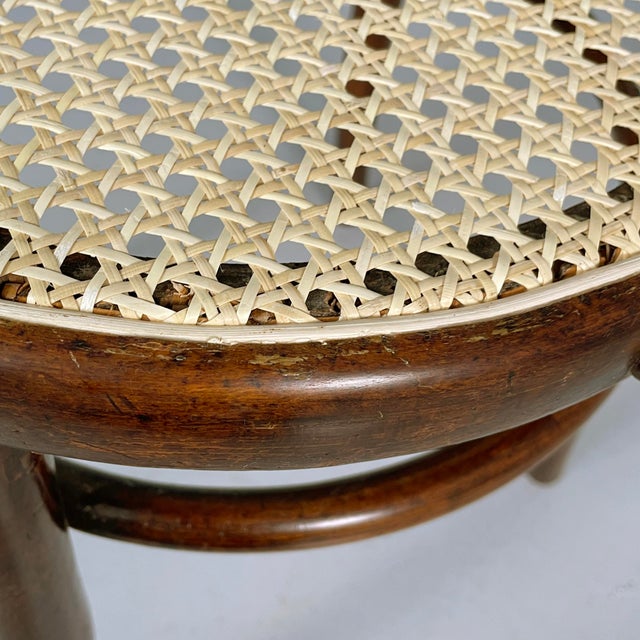 Italian Chairs in Wood and Straw, 1900s, Set of 4 For Sale - Image 10 of 17