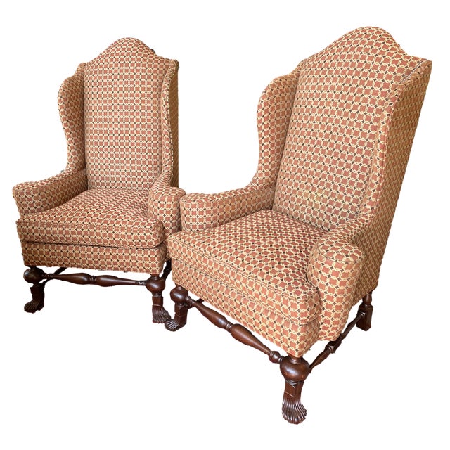 Lexington Palmer Home Collection WIngback Chairs a Pair Chairish