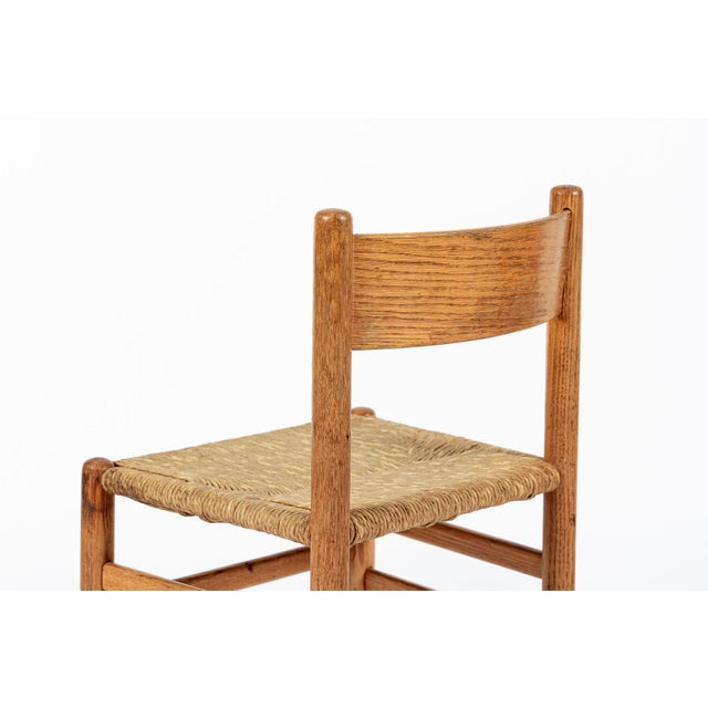 Mid Century Dutch Oak Wood and Rush Chairs by Johan Van Heuvel For Sale - Image 13 of 14