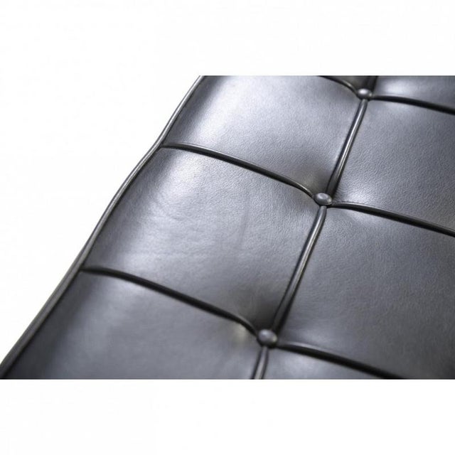 Barcelona Chair in Black Leather by Ludwig Mies van der Rohe, 2010s For Sale - Image 12 of 18