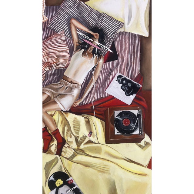Chinonso Ofodile The Sound Of Silence, 2025 Oil on canvas 41 3/10 × 35 2/5 × 1 1/5 in Unique work Includes a Certificate...