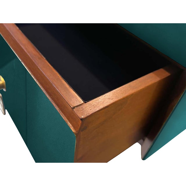 Green Console Table with Murano Mirror Glass from Justfurnituress SRL For Sale - Image 4 of 6