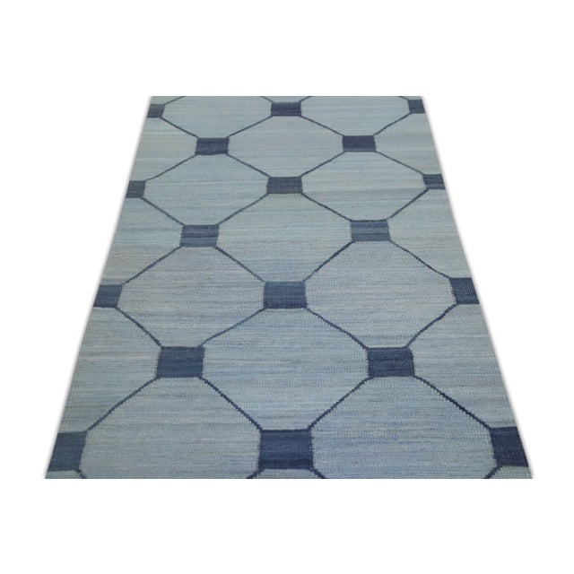 Handmade Modern Kilim Rug 3' X 12'6" For Sale - Image 4 of 7