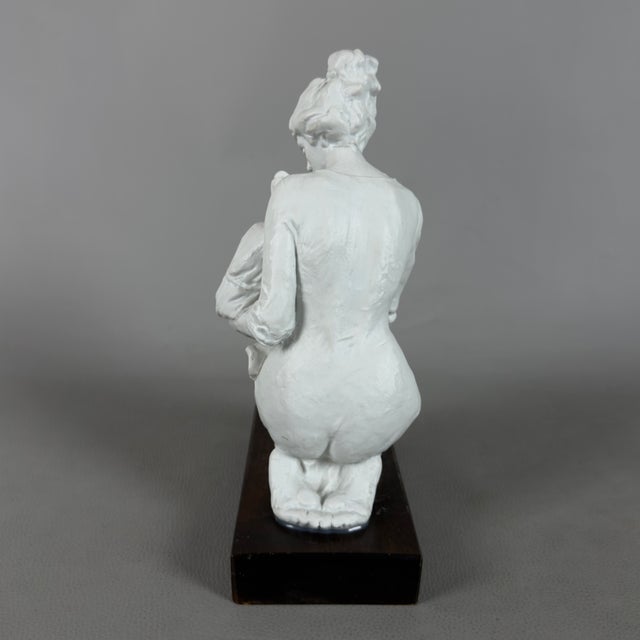20th Century Maternity Sculpture in Biscuit Porcelain For Sale - Image 4 of 12