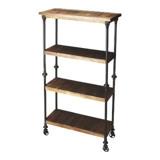 Fontainebleau Industrial Chic Bookcase, Multi-Color For Sale