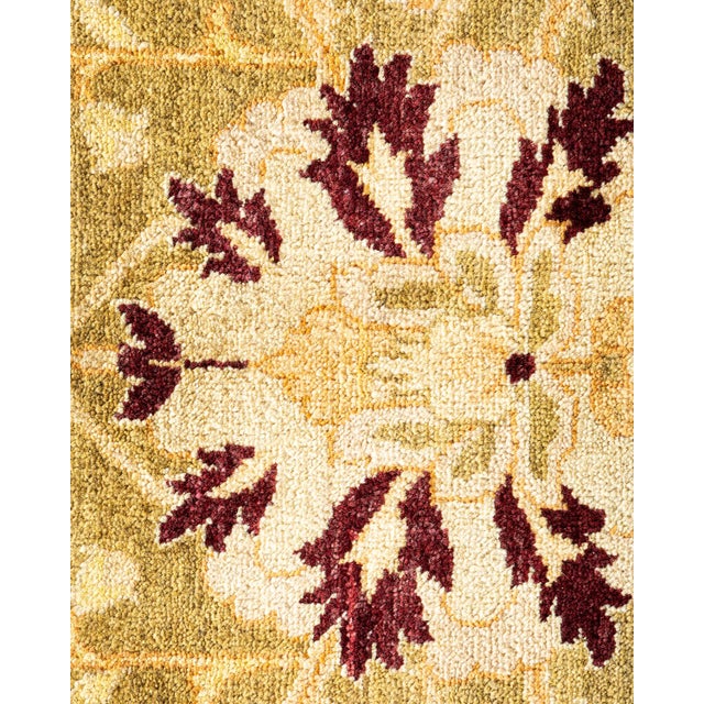 Traditional Eclectic, One-of-a-Kind Hand-Knotted Area Rug - Green, 9' 0" x 12' 4" For Sale - Image 3 of 8