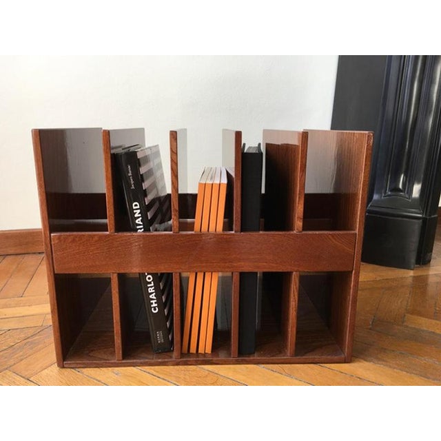 Mid-Century Modern Magazine Rack in Walnut, Italy For Sale - Image 13 of 15