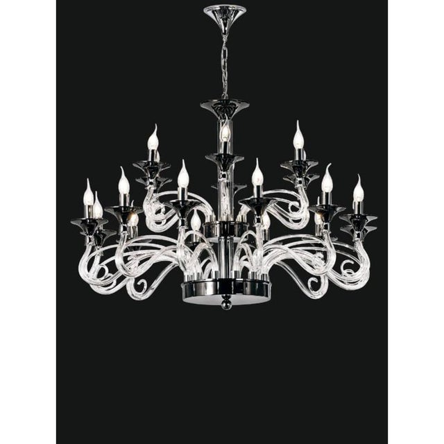 Collection Orchidea Chandelier, Metal and Crystal, NCS 437 by Jago For Sale - Image 9 of 10