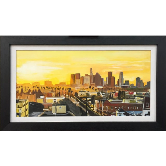 Painting of Sunset in Los Angeles California Usa by British Landscape Artist For Sale - Image 13 of 13